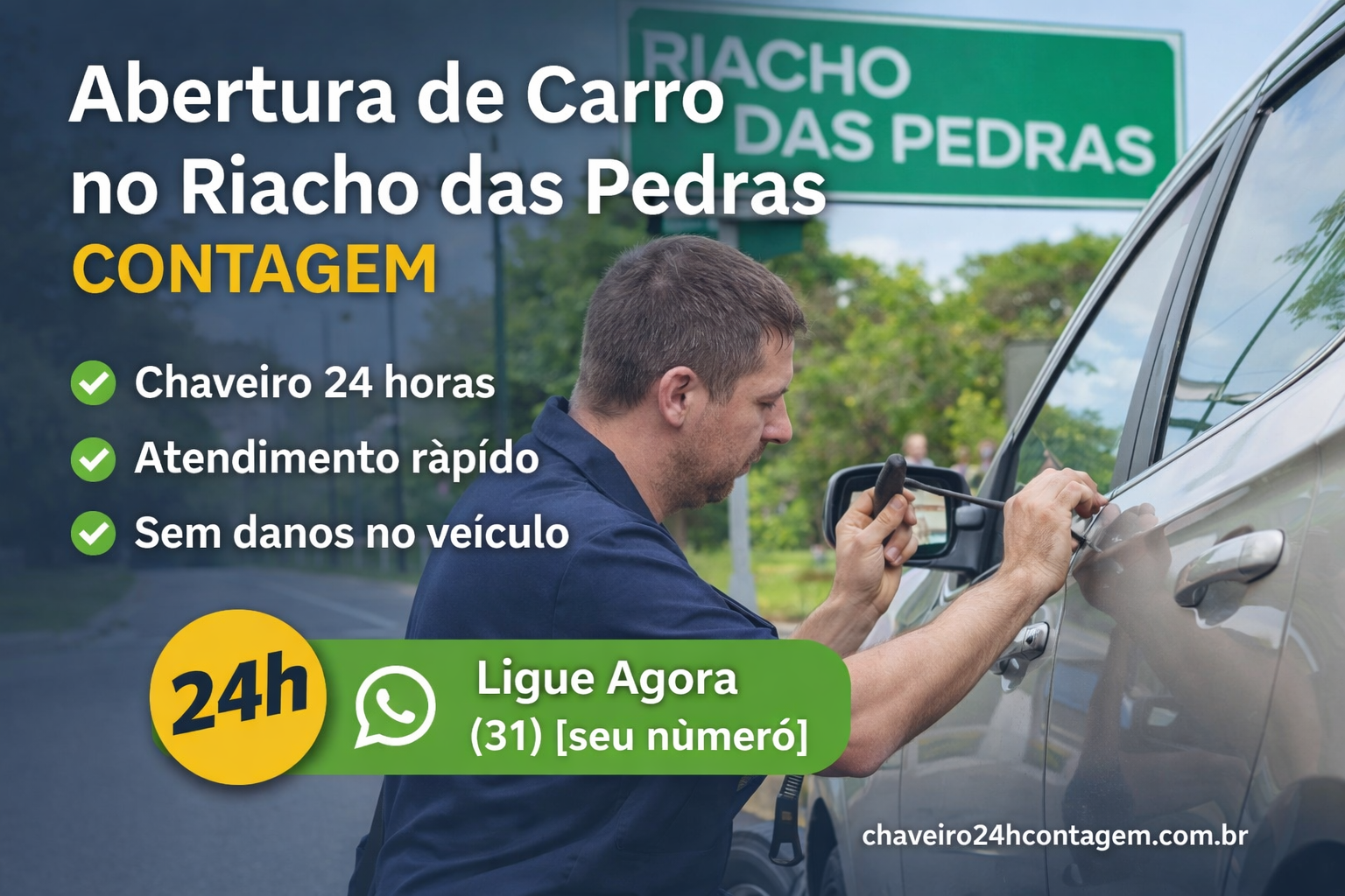Abertura de carro no Riacho das Pedras Contagem com chaveiro 24 horas