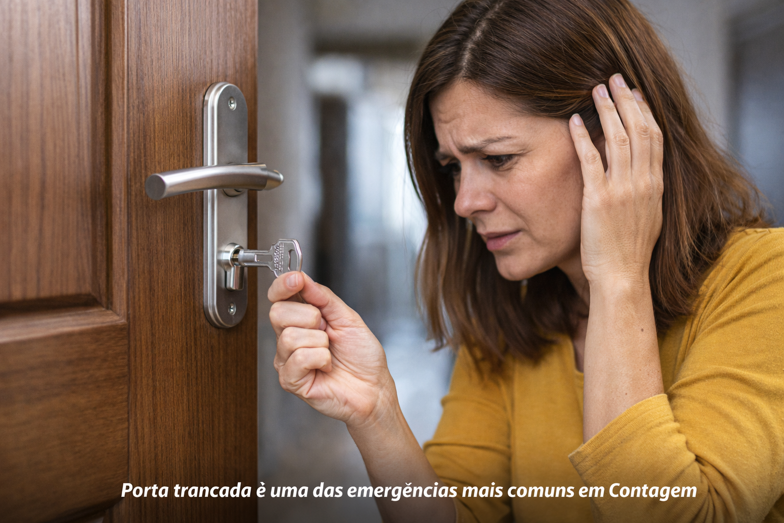 Porta trancada em Contagem precisando de chaveiro 24h