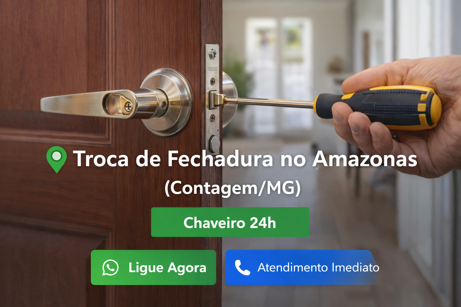 Troca de fechadura no bairro Amazonas em Contagem MG com atendimento 24 horas