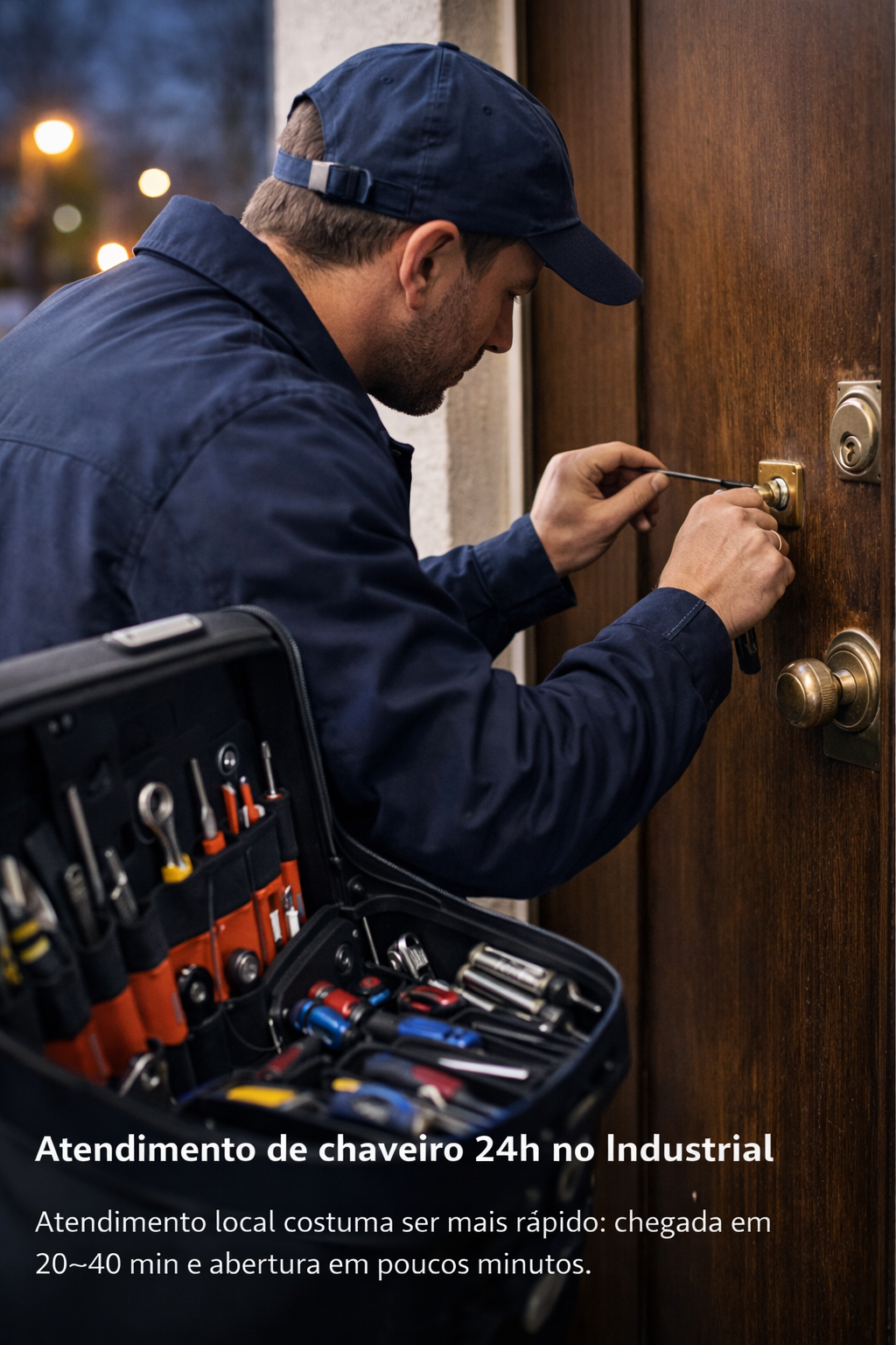 Chaveiro 24h atendendo porta trancada no Industrial em Contagem